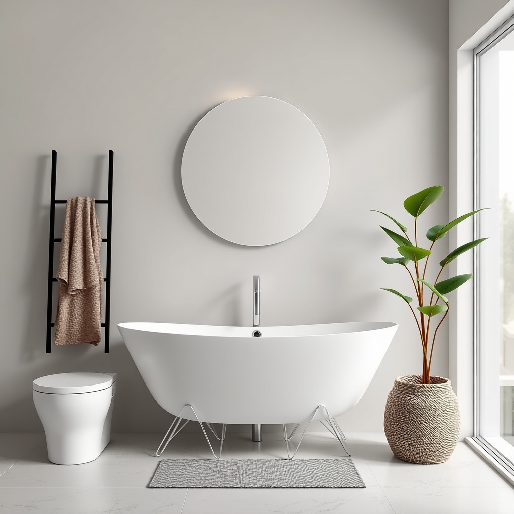 VitrA Root bataryanın modern bir banyoda